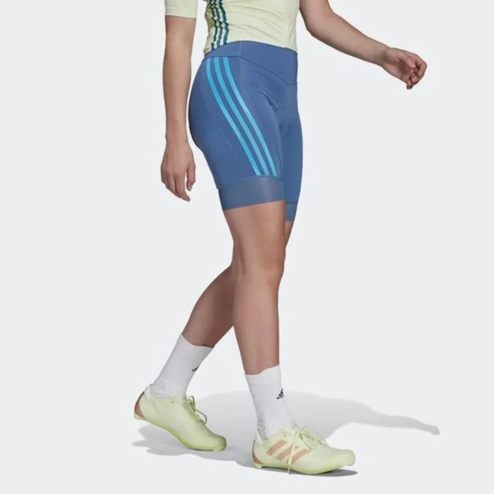 New Adidas Women's The Short Padded Cycling Shorts Ciclismo Altered Blue Bike